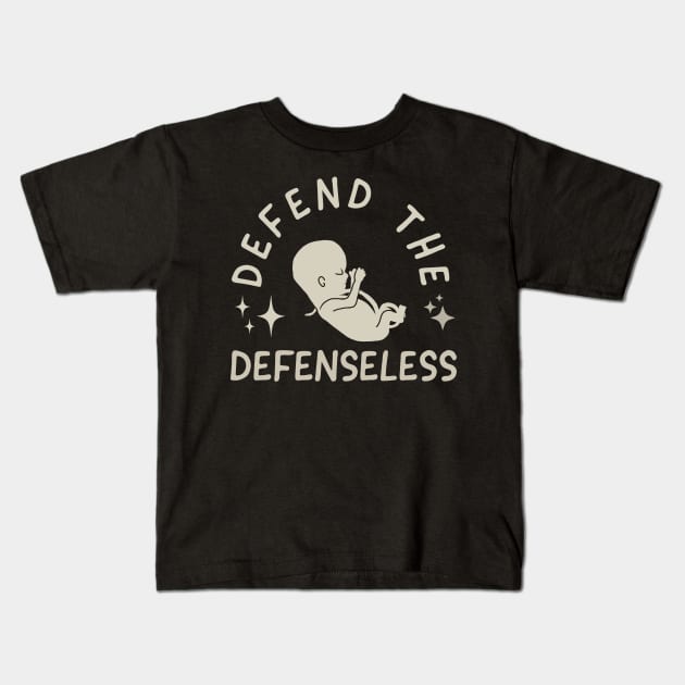 Defend the Defenseless Kids T-Shirt by Tiomio